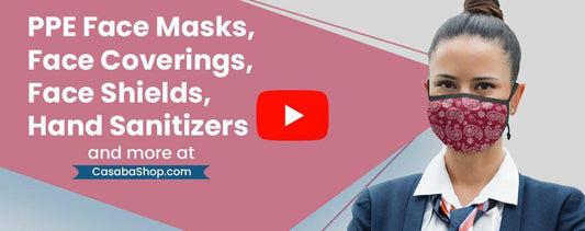 PPE Face Masks, Face Coverings, Face Shields, Hand Sanitizers and more at CasabaShop.com