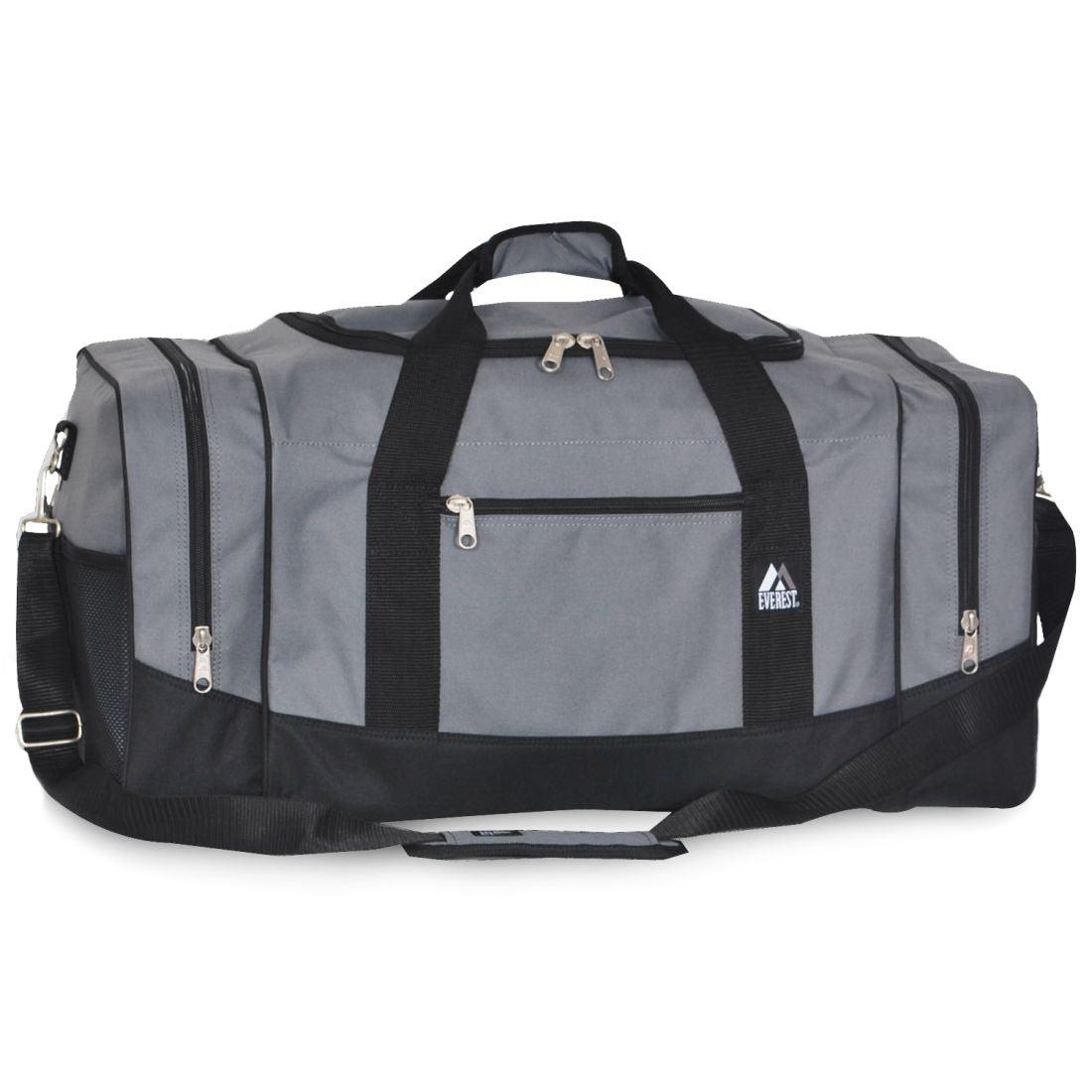Everest Spacious Sporty Gear Duffel Bag-Dark Gray / Black-