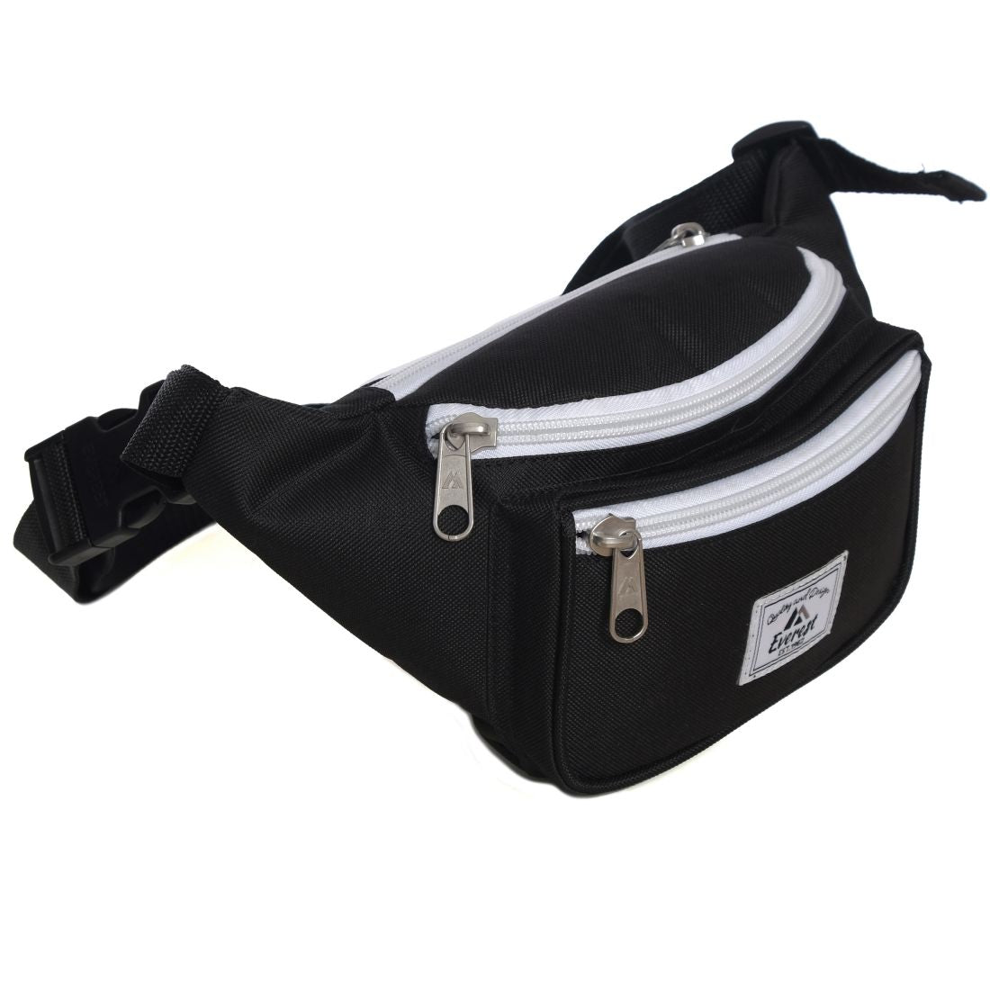 Everest Two-Toned Signature Waist Pack-Black / White-
