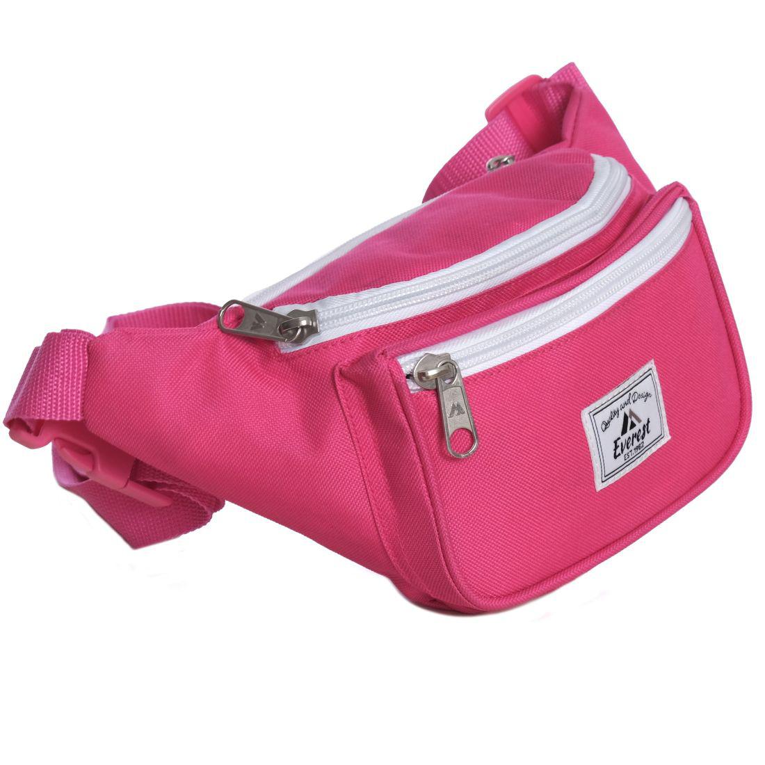 Everest Two-Toned Signature Waist Pack-Black / White-