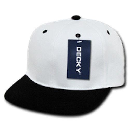1 Decky Dozen Flat Bill Snapback Caps Hats Solid Two Tone Wholesale Lot!-Contact Us to Choose-