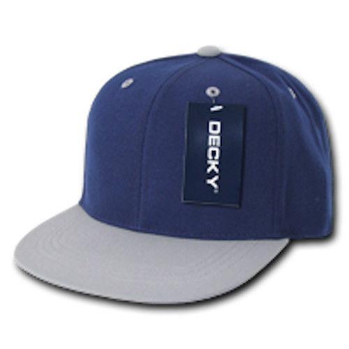 1 Decky Dozen Flat Bill Snapback Caps Hats Solid Two Tone Wholesale Lot!-Contact Us to Choose-