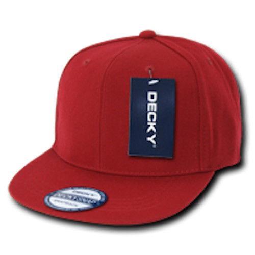 1 Decky Dozen Flat Bill Snapback Caps Hats Solid Two Tone Wholesale Lot!-Contact Us to Choose-