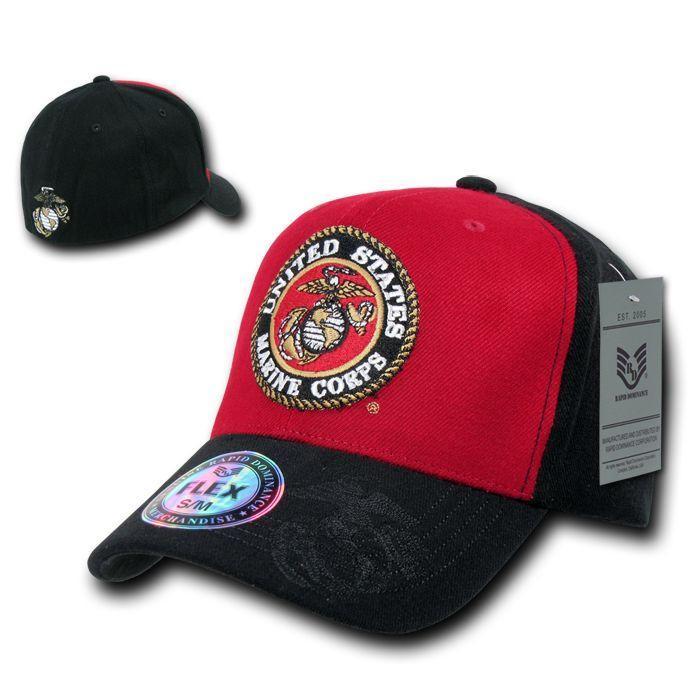 1 Dozen Air Force Marines Navy Army Coast Guard Flex Fit Baseball Hats Caps Wholesale Lots-