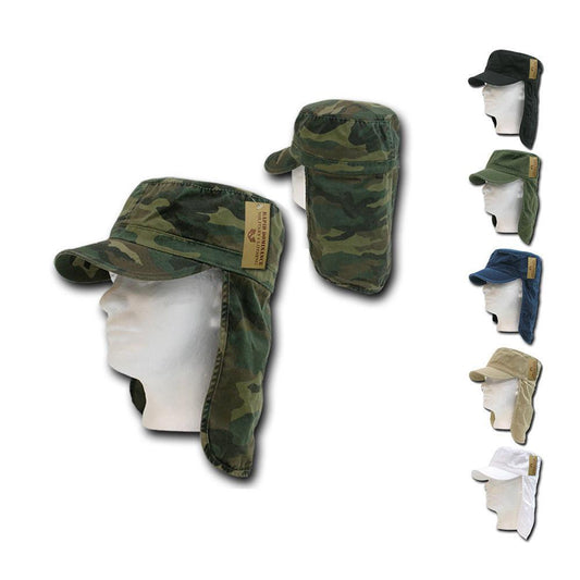 1 Dozen Bdu Foreign Legion Flap Flat Military Fishing Caps Cap Hats Wholesale Lots!-