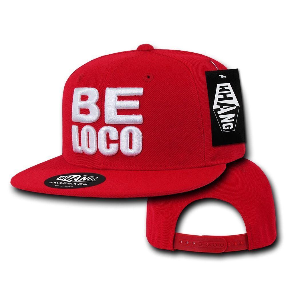 1 Dozen Be Loco 6 Panel Retro Flat Bill Constructed Snapback Hats Caps Wholesale Lots-