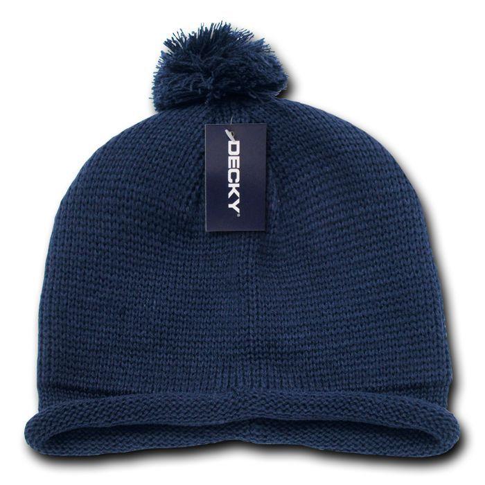 1 Dozen Beanies Snowflake Solid Roll Up Warm Knitted Ski Poms Wholesale Bulk-