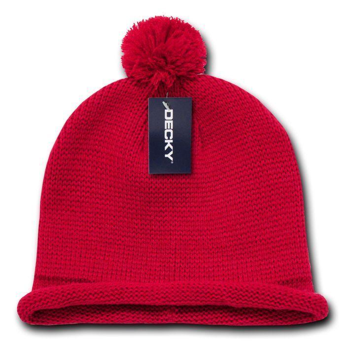 1 Dozen Beanies Snowflake Solid Roll Up Warm Knitted Ski Poms Wholesale Bulk-