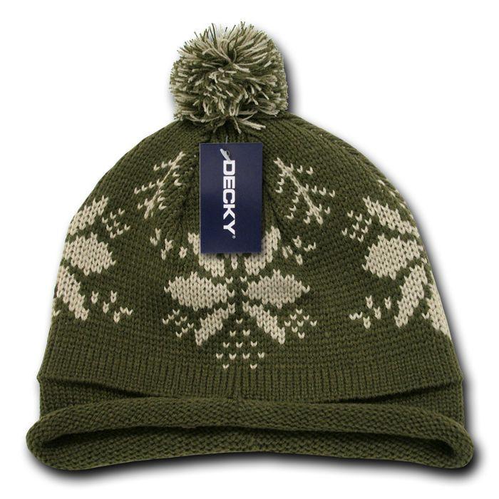 1 Dozen Beanies Snowflake Solid Roll Up Warm Knitted Ski Poms Wholesale Bulk-