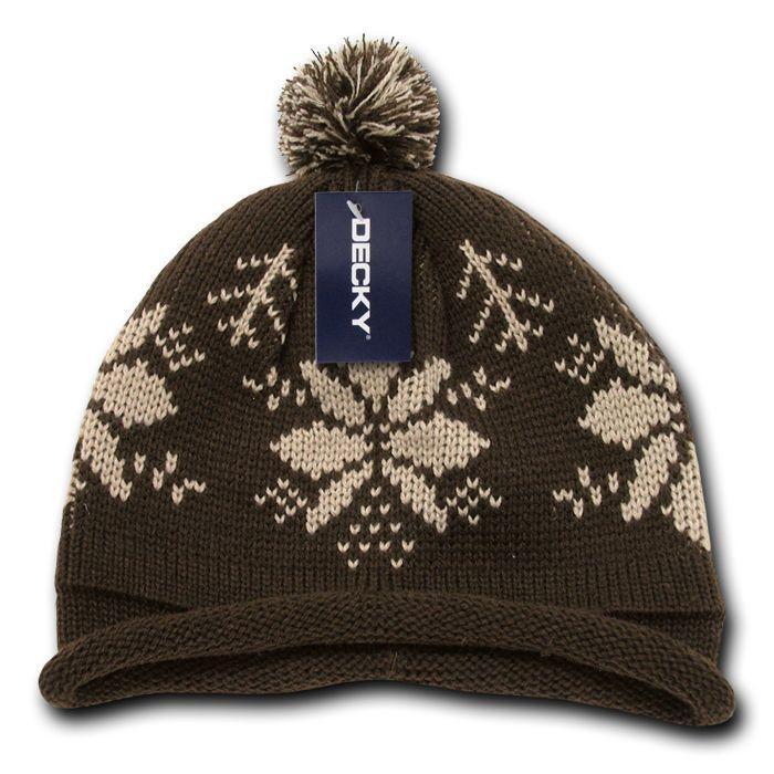 1 Dozen Beanies Snowflake Solid Roll Up Warm Knitted Ski Poms Wholesale Bulk-