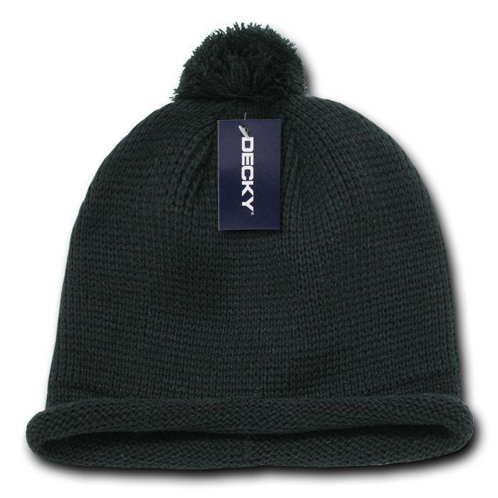 1 Dozen Beanies Snowflake Solid Roll Up Warm Knitted Ski Poms Wholesale Bulk-