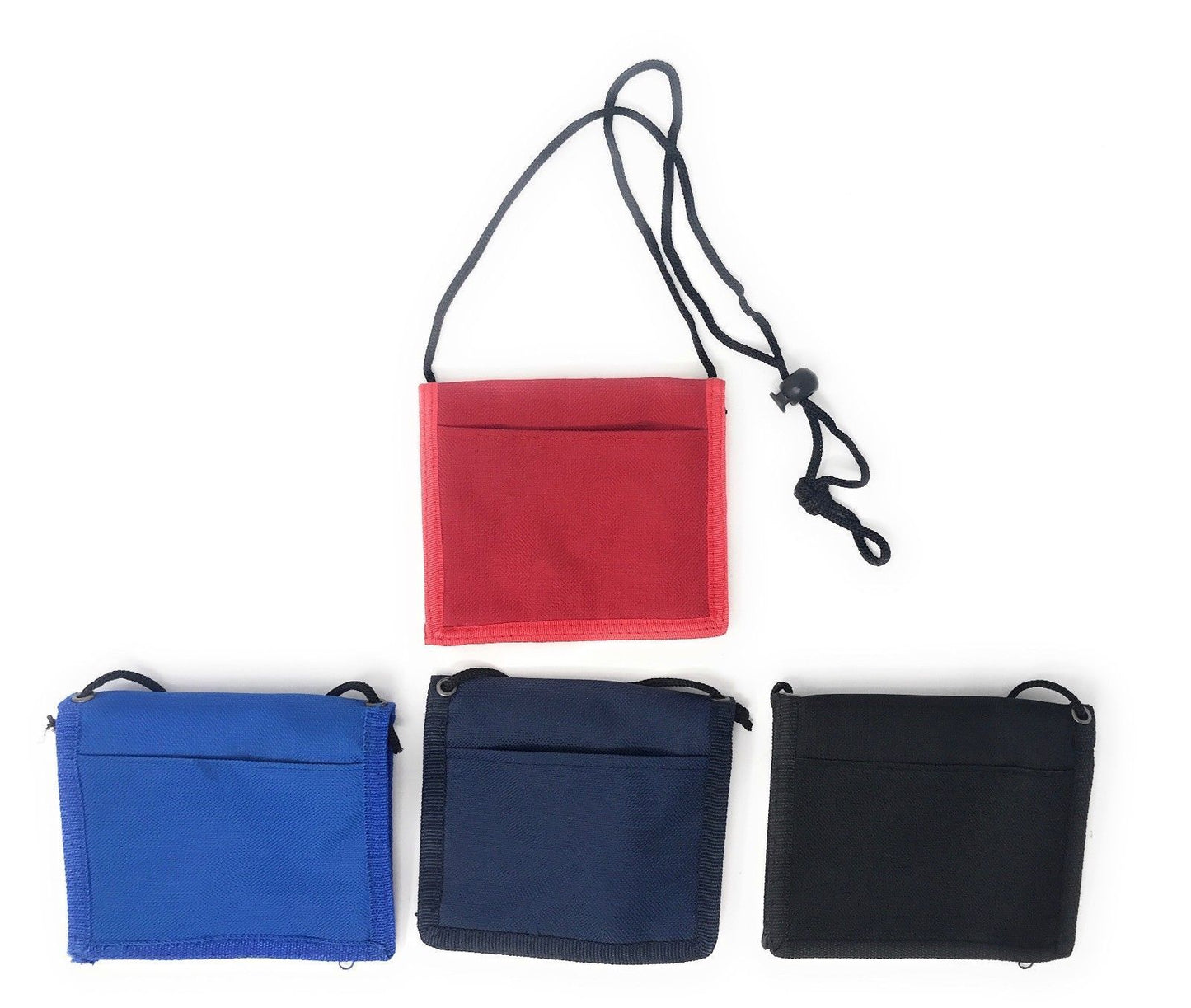 1 Dozen Bi-Fold Foldable Neck Wallet Conference Badge Id Holders Wholesale Bulk-Royal-