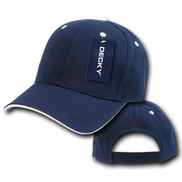 1 Dozen Blank Decky Sandwich Visor Pro Baseball Hats Caps Wholesale Lot-
