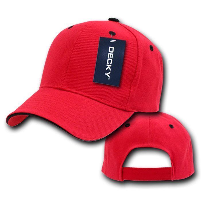 1 Dozen Blank Decky Sandwich Visor Pro Baseball Hats Caps Wholesale Lot-