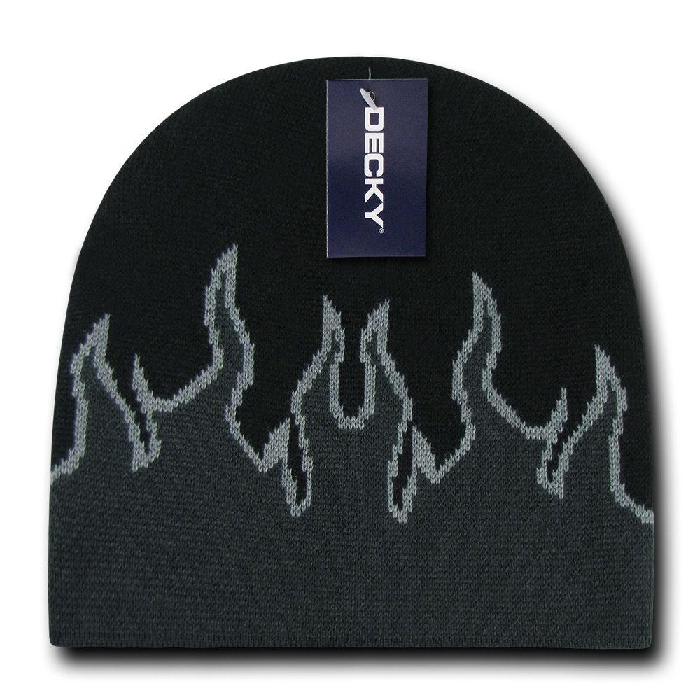 1 Dozen Boys Girls Kids Youth Decky Fire Flame Beanies Caps Hats Wholesale Lot-