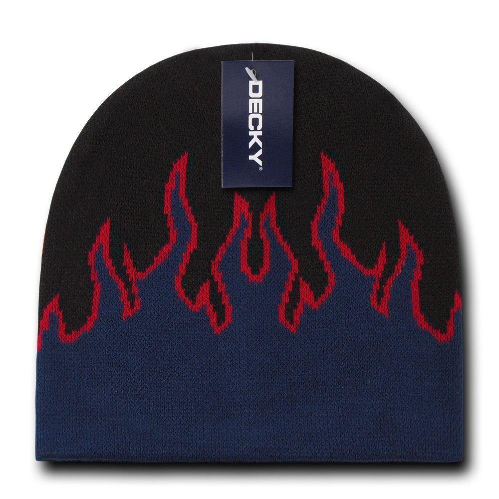 1 Dozen Boys Girls Kids Youth Decky Fire Flame Beanies Caps Hats Wholesale Lot-