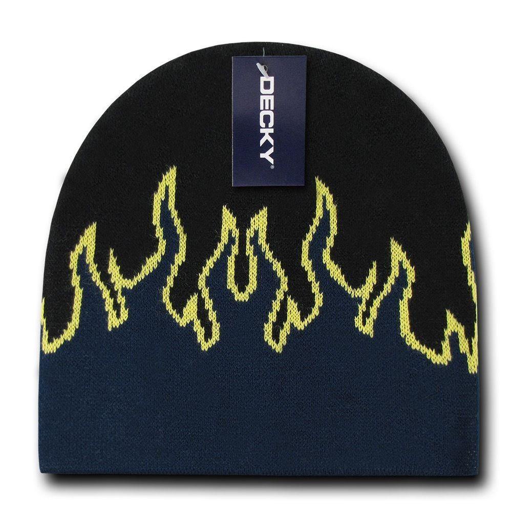 1 Dozen Boys Girls Kids Youth Decky Fire Flame Beanies Caps Hats Wholesale Lot-