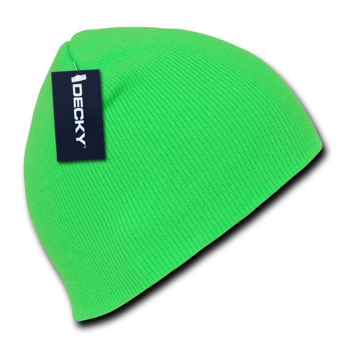 1 Dozen Bright Neon Short Beanies Caps Hats Knit Ski Skull Snowboard Wholesale Bulk-