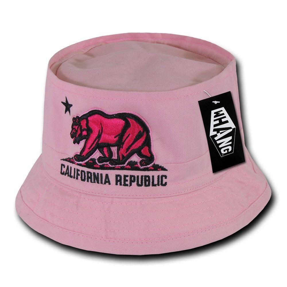 1 Dozen California Bear Bucket Hat Hats Caps Cap Unconstructed Wholesale Lots-