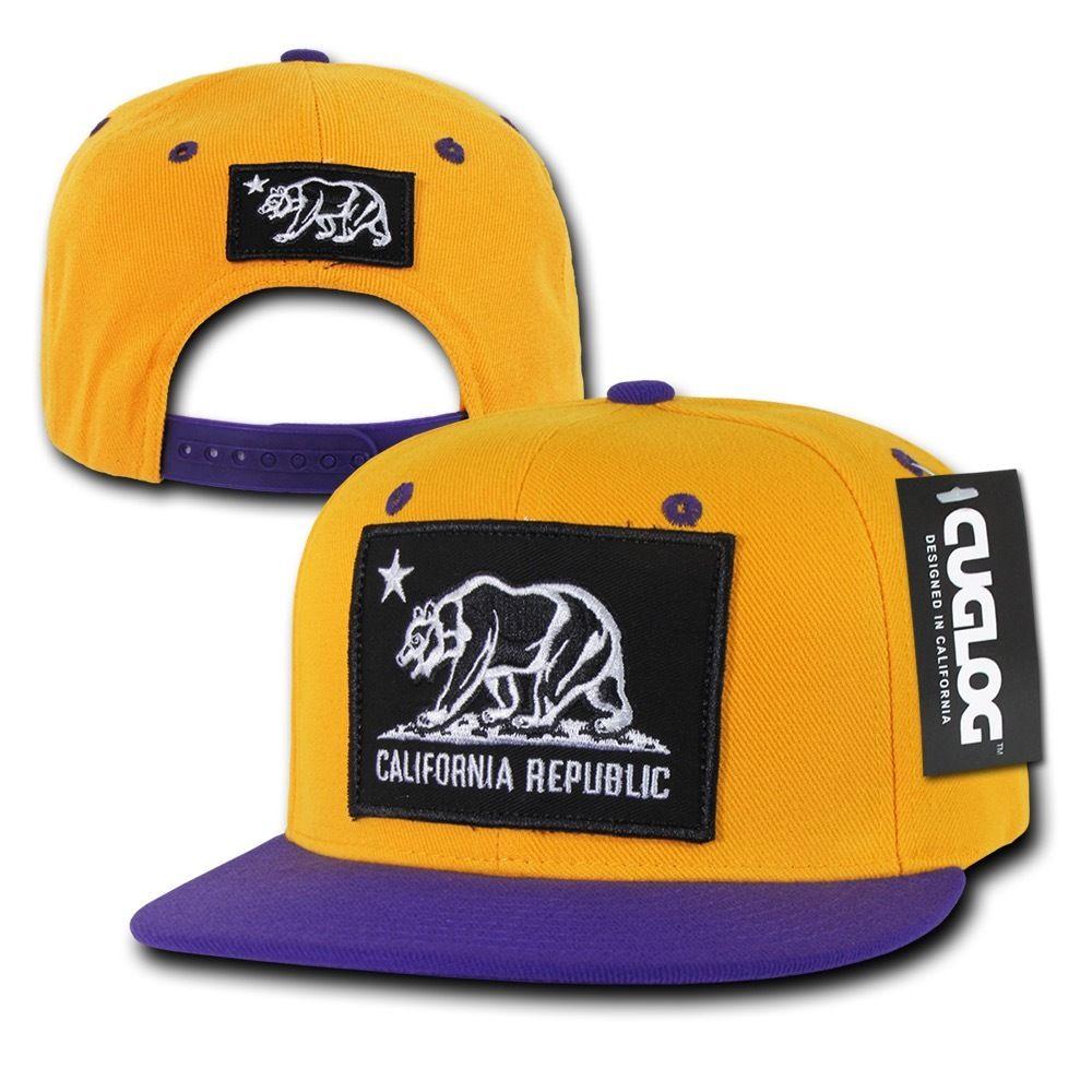 1 Dozen California Cali Bear Patch Snapback 6 Panel Flat Bill Caps Hats Wholesale Lots-