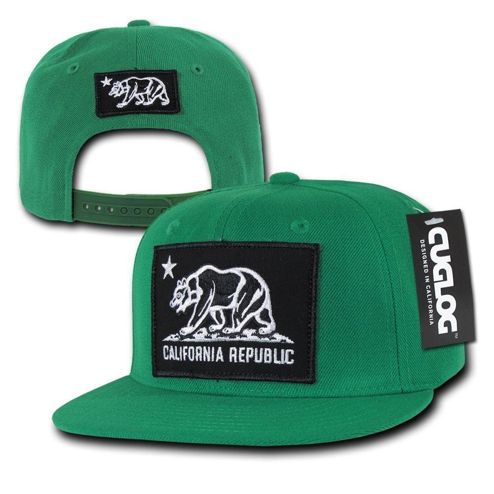 1 Dozen California Cali Bear Patch Snapback 6 Panel Flat Bill Caps Hats Wholesale Lots-
