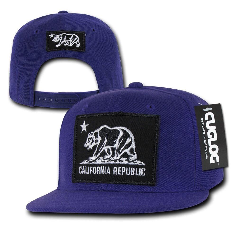 1 Dozen California Cali Bear Patch Snapback 6 Panel Flat Bill Caps Hats Wholesale Lots-