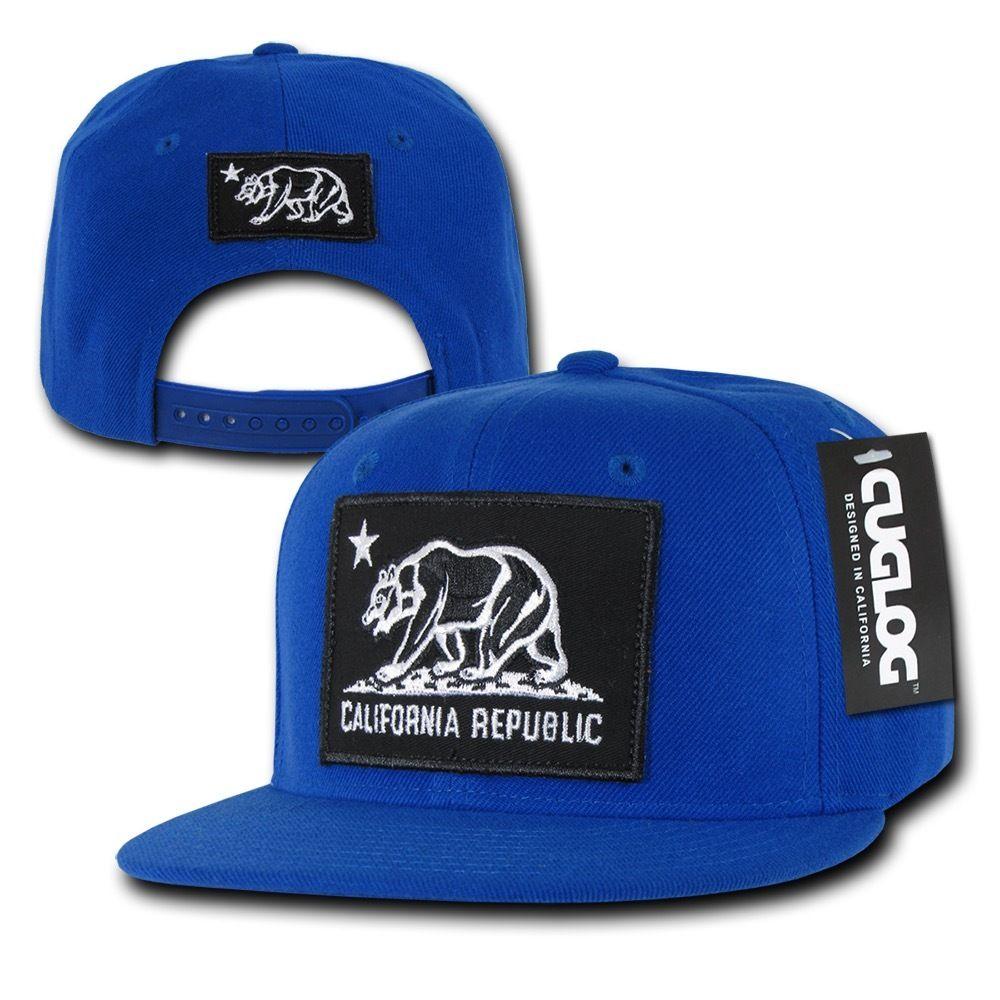 1 Dozen California Cali Bear Patch Snapback 6 Panel Flat Bill Caps Hats Wholesale Lots-