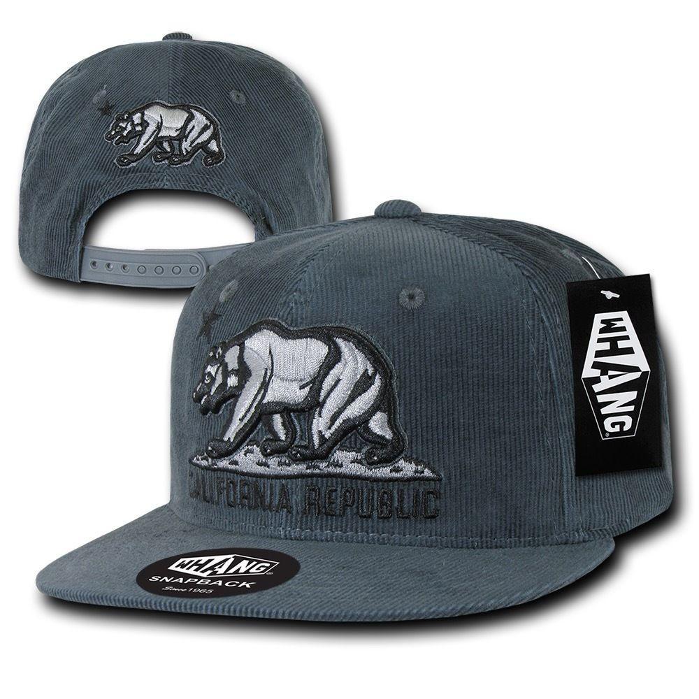 1 Dozen California Corduroy Republic Monster Bear Snapback Hat Caps Wholesale Bulk-