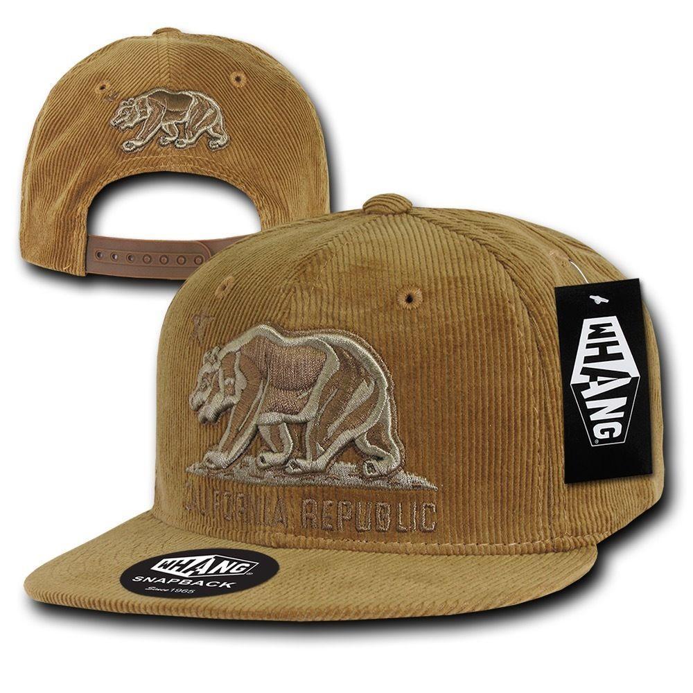 1 Dozen California Corduroy Republic Monster Bear Snapback Hat Caps Wholesale Bulk-