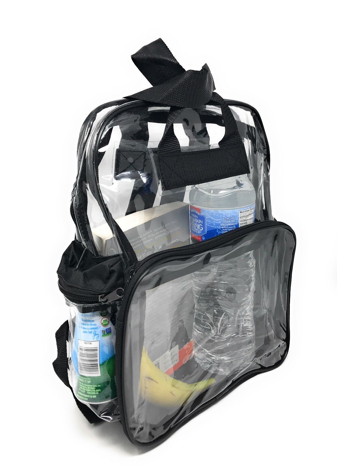 1 Dozen Clear Transparent School Security Backpack Book Tsa Travel Bags 3 Pockets Wholesale Lot Bulk-