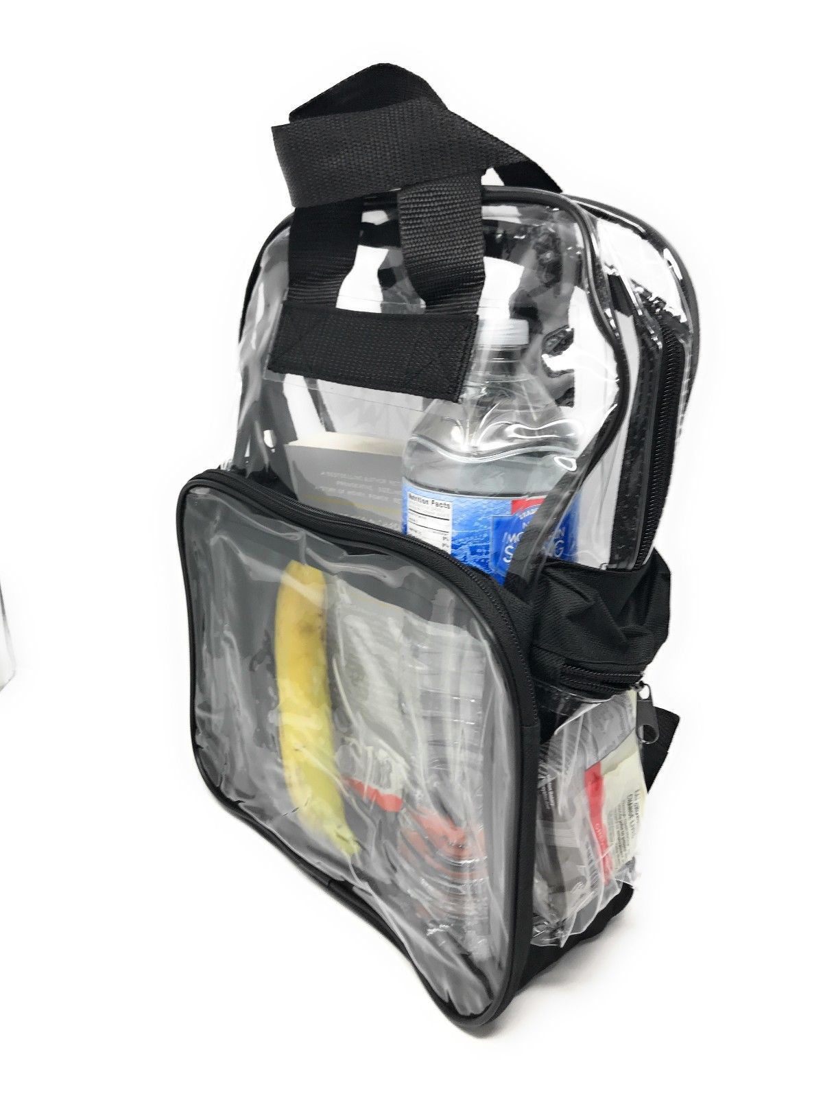 1 Dozen Clear Transparent School Security Backpack Book Tsa Travel Bags 3 Pockets Wholesale Lot Bulk-