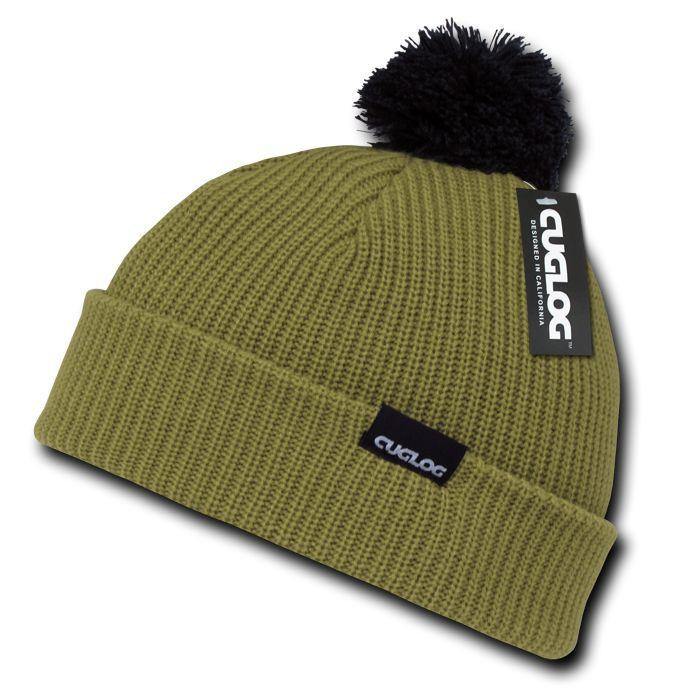 1 Dozen Cuglog Beanies Sailor Watch Knit Cuffed Pom Ski Warm Winter Whoelsale-