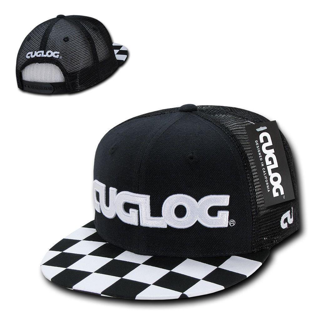 1 Dozen Cuglog Checker 6 Panel Retro Flat Bill Trucker Caps Hats Wholesale Lots-