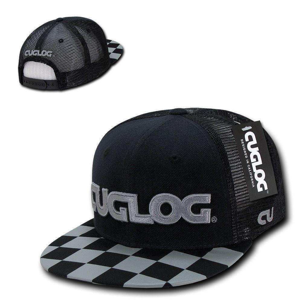 1 Dozen Cuglog Checker 6 Panel Retro Flat Bill Trucker Caps Hats Wholesale Lots-