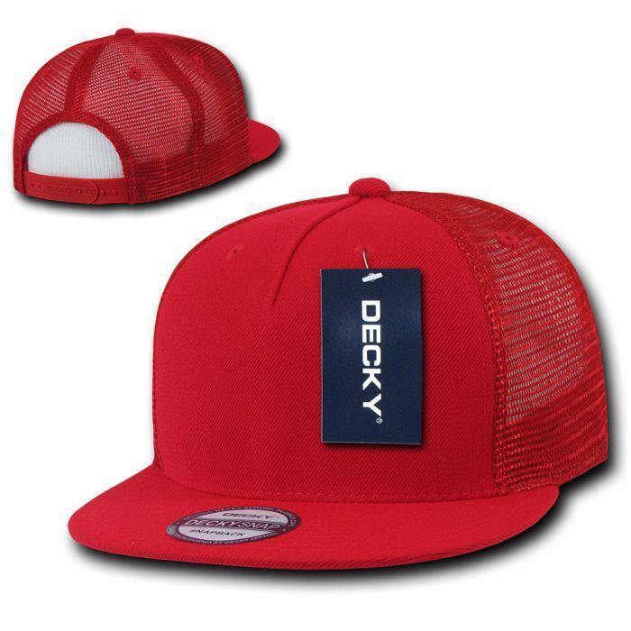 1 Dozen Decky 5 Panel Flat Bill Baseball Trucker Caps Cap Hats Wholesale Lots-
