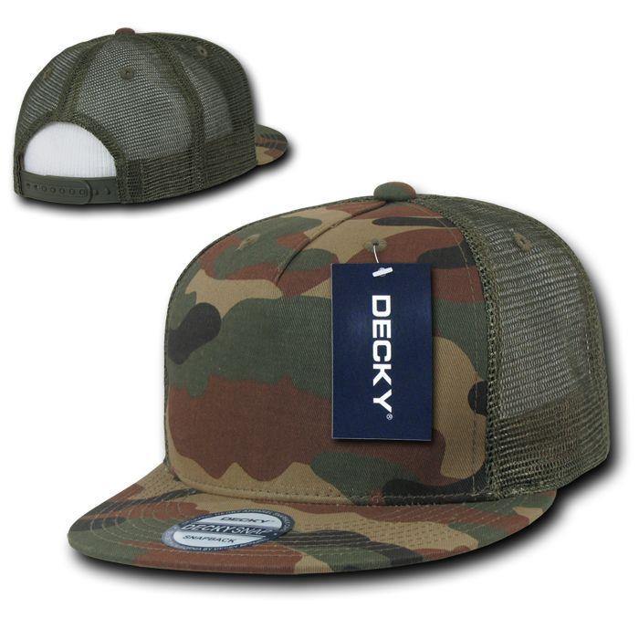 1 Dozen Decky 5 Panel Flat Bill Baseball Trucker Caps Cap Hats Wholesale Lots-