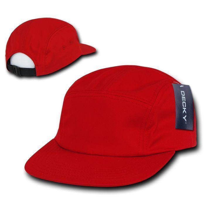 1 Dozen Decky 5 Panel Racer Racing Jockey Biker Caps Hats Camo Wholesale-985 - Solid Colors-
