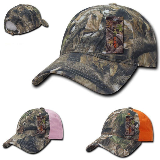 1 Dozen Decky 6 Panel Camo Relaxed Hybricam Pre Curved Cotton Cap Wholesale-