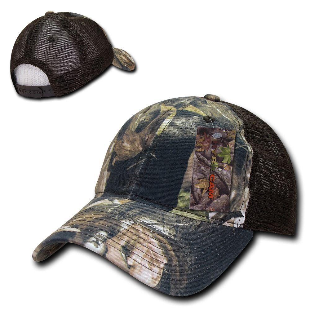 1 Dozen Decky 6 Panel Camouflage Hybricam Trucker Hats Caps Wholesale Lots-