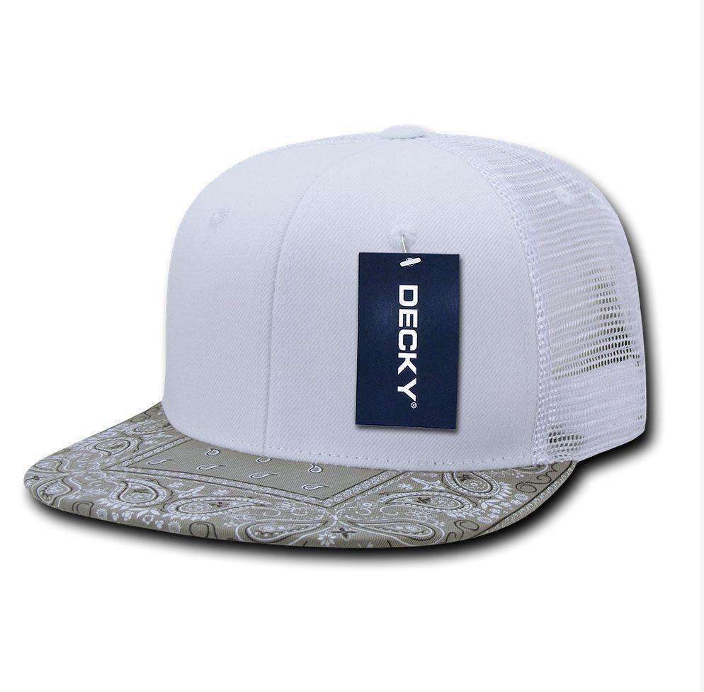 1 Dozen Decky 6 Panel Flat Bill Bandana Trucker Hats Caps Wholesale Lots!!-