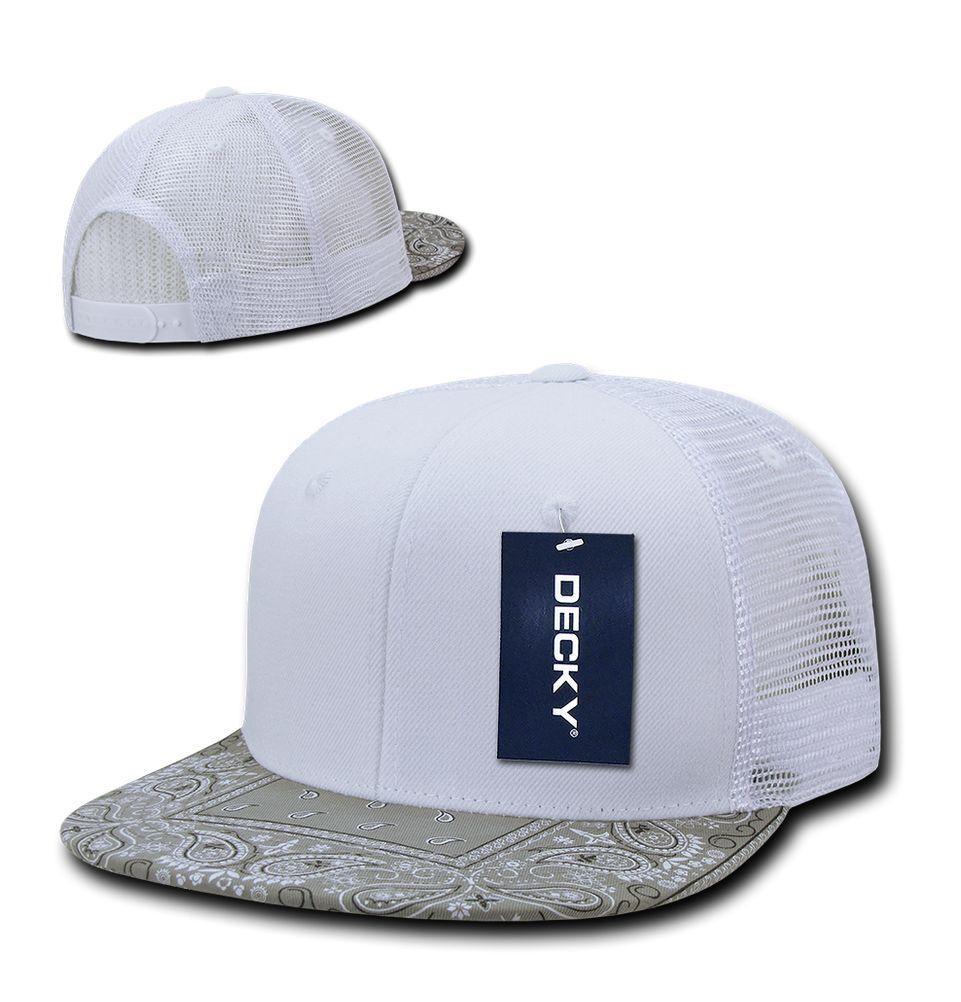 1 Dozen Decky 6 Panel Flat Bill Bandana Trucker Hats Caps Wholesale Lots!!-