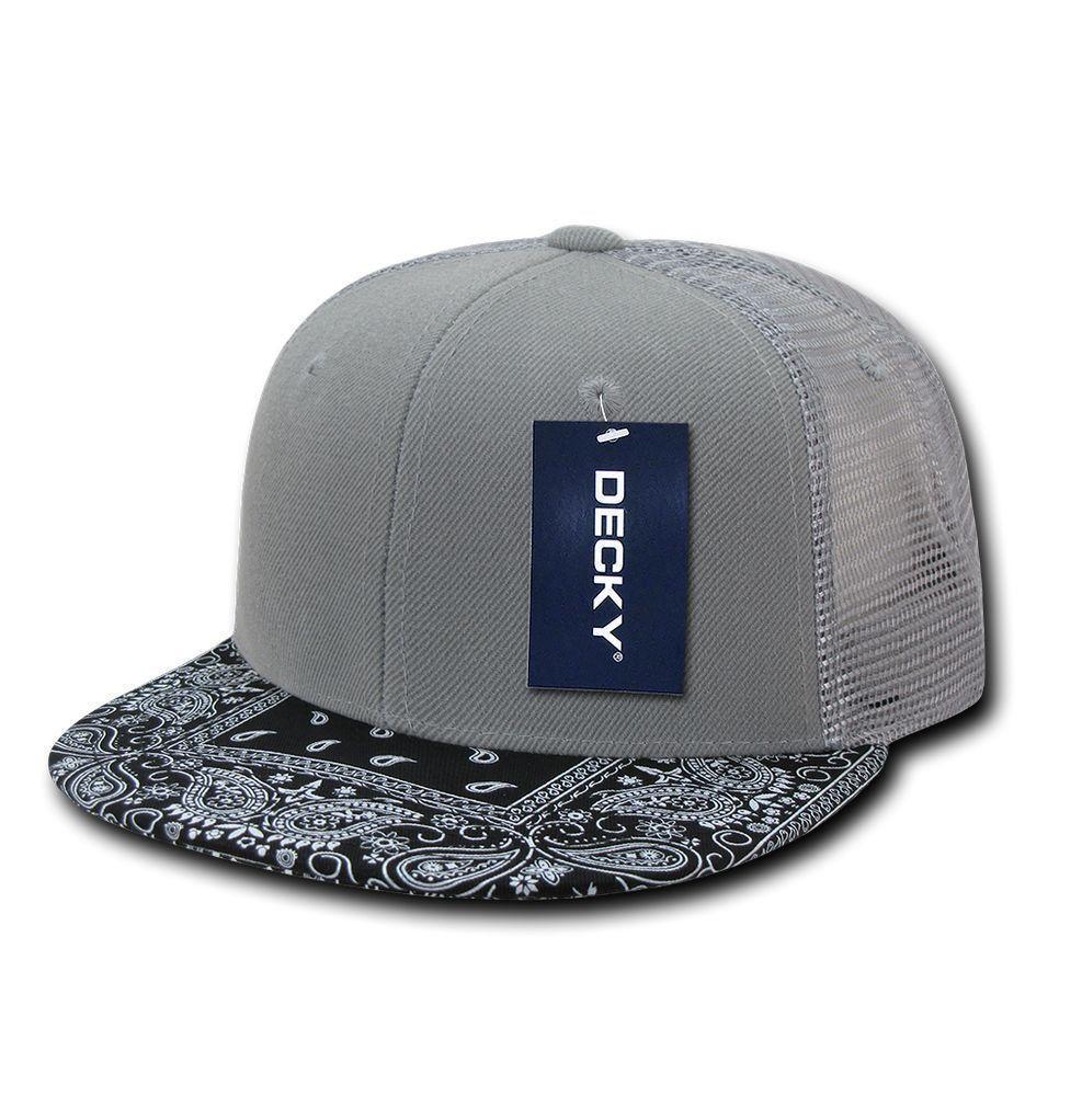 1 Dozen Decky 6 Panel Flat Bill Bandana Trucker Hats Caps Wholesale Lots!!-