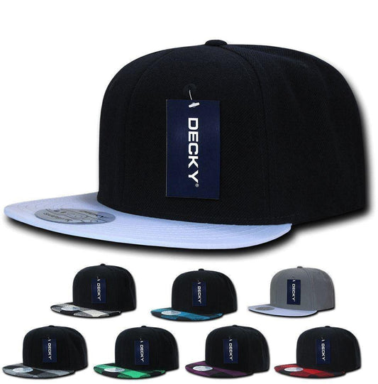 1 Dozen Decky 6 Panel Plaid Flat Bill Snapbacks Baseball Hats Caps Wholesale-