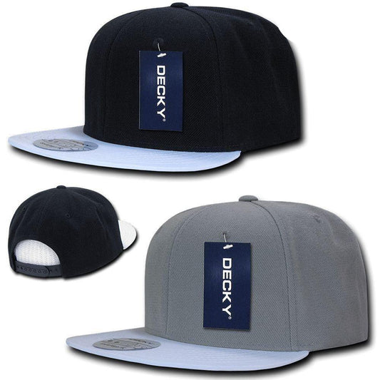 1 Dozen Decky 6 Panel Polyester Brim Snapbacks Baseball Hats Caps Wholesale Lots-