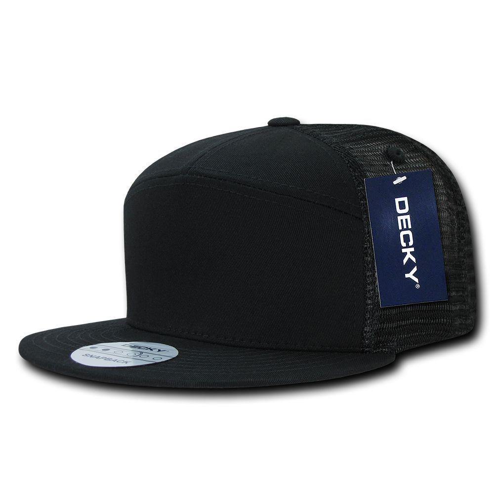 1 Dozen Decky 7 Panel Flat Bill Baseball Trucker Real Mesh Caps Wholesale Lots-