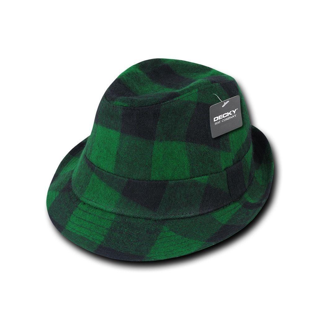 1 Dozen Decky Acrylic Plaid Lightweight Fedora Fedoras Panama Hats Wholesale-