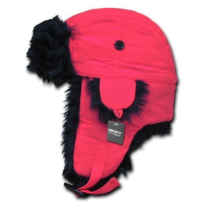 1 Dozen Decky Aviator Trooper Neon Faux Fur Ear Flap Hats Caps Wholesale-