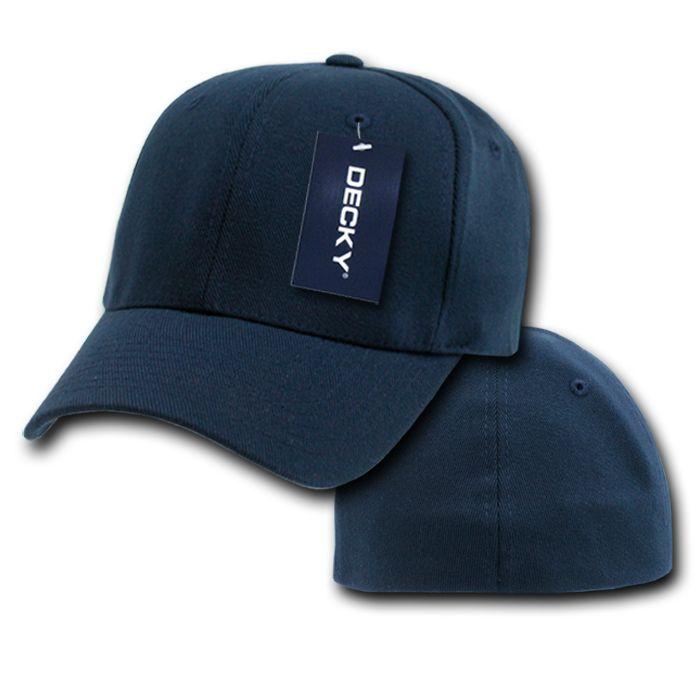 1 Dozen Decky Blank Fit All Flex Fitted Baseball Hats Caps 6 Panels Wholesale Lot-