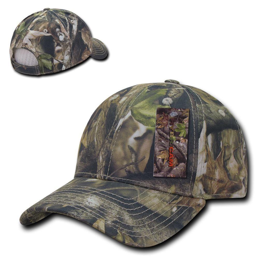 1 Dozen Decky Camo Hybricam Pre Curved Bill Low Crown Hats Cap Wholesale Lot-