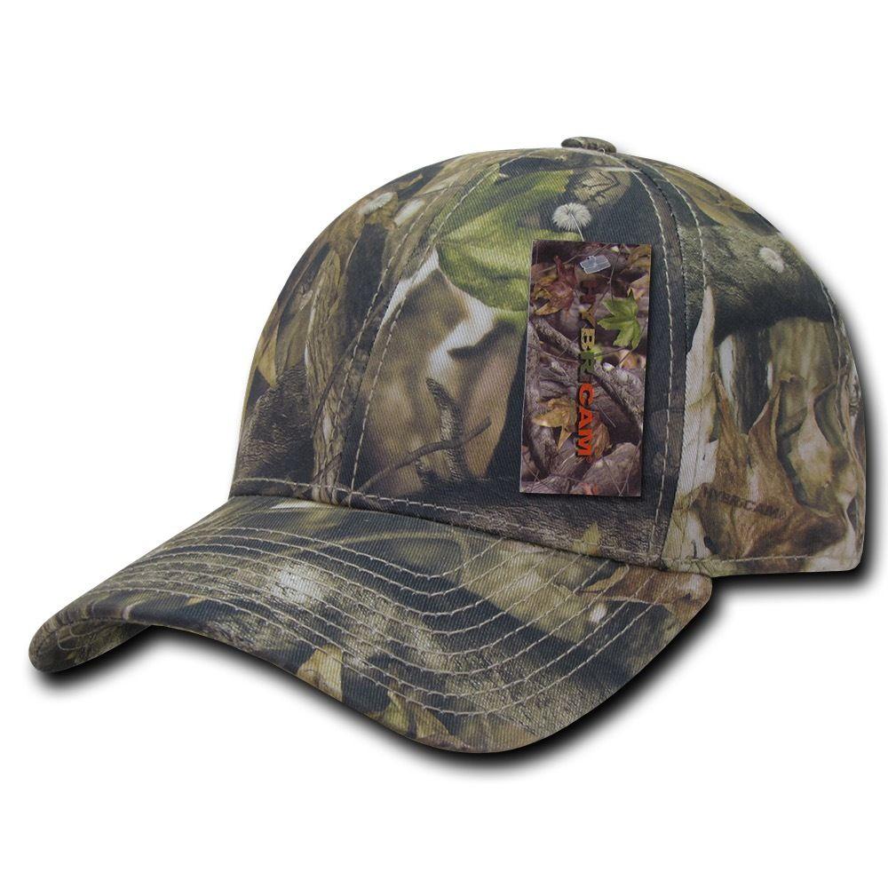 1 Dozen Decky Camo Hybricam Pre Curved Bill Low Crown Hats Cap Wholesale Lot-